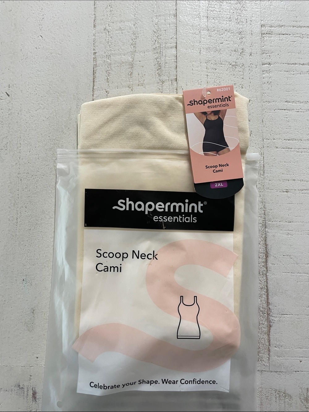 Shapermint Essentials Scoop Neck Cami in Cream